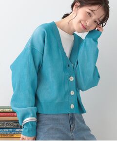 SHOO・LA・RUE / シューラルー カーディガン・ボレロ | 【着丈が選べる】スポンディッシュ配色畦カーディガン