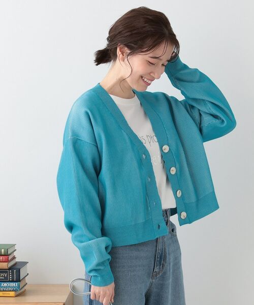 SHOO・LA・RUE / シューラルー カーディガン・ボレロ | 【着丈が選べる】スポンディッシュ配色畦カーディガン | 詳細14
