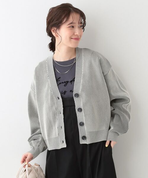 SHOO・LA・RUE / シューラルー カーディガン・ボレロ | 【着丈が選べる】スポンディッシュ配色畦カーディガン | 詳細5