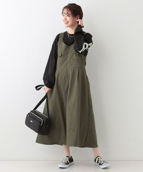 SHOO・LA・RUE / シューラルー ロング・マキシ丈ワンピース | 【S-LL】ロングシーズン着られる フロントZIPジャンスカ | 詳細5
