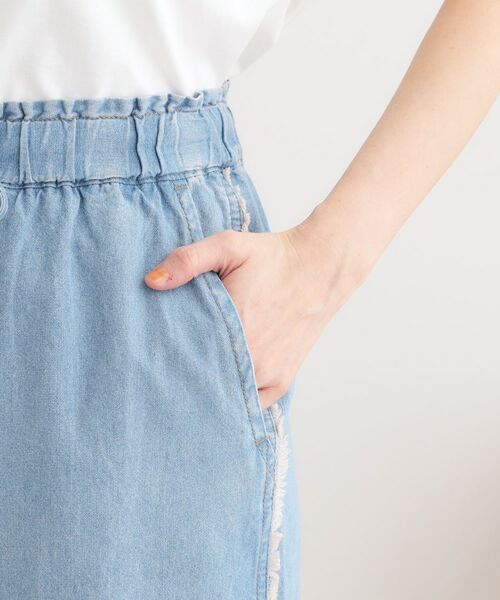 SHOO・LA・RUE / シューラルー デニムパンツ | 【S-LL】フリンジイージーデニムパンツ | 詳細14