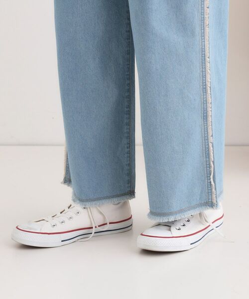 SHOO・LA・RUE / シューラルー デニムパンツ | 【S-LL】フリンジイージーデニムパンツ | 詳細15