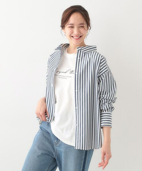 SHOO・LA・RUE / シューラルー シャツ・ブラウス | 【洗える/S-LL】いろいろ ストライプシャツ | 詳細9