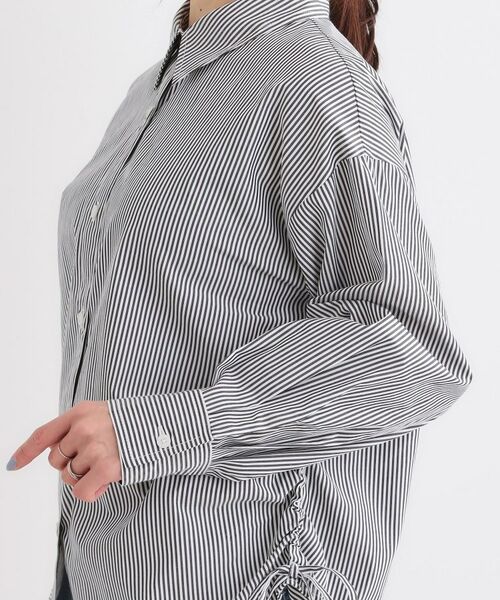 SHOO・LA・RUE / シューラルー シャツ・ブラウス | 【洗える/S-LL】サイドリボンで差をつける さらさら綿混シャツ | 詳細13