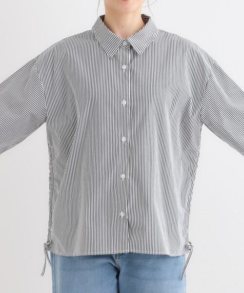 SHOO・LA・RUE / シューラルー シャツ・ブラウス | 【洗える/S-LL】サイドリボンで差をつける さらさら綿混シャツ | 詳細16