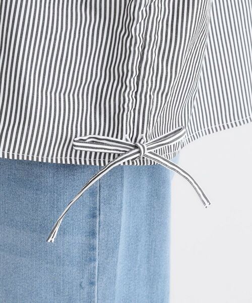 SHOO・LA・RUE / シューラルー シャツ・ブラウス | 【洗える/S-LL】サイドリボンで差をつける さらさら綿混シャツ | 詳細17