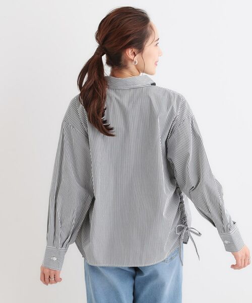 SHOO・LA・RUE / シューラルー シャツ・ブラウス | 【洗える/S-LL】サイドリボンで差をつける さらさら綿混シャツ | 詳細6