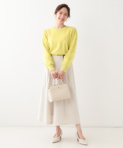 SHOO・LA・RUE / シューラルー ニット・セーター | 【S-LL】1枚で華やかになる お袖レースドッキングニット | 詳細15