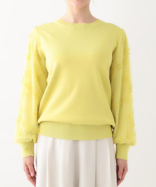 SHOO・LA・RUE / シューラルー ニット・セーター | 【S-LL】1枚で華やかになる お袖レースドッキングニット | 詳細17