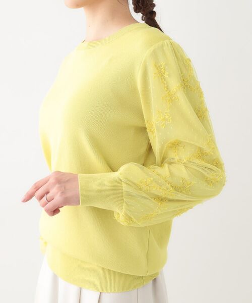 SHOO・LA・RUE / シューラルー ニット・セーター | 【S-LL】1枚で華やかになる お袖レースドッキングニット | 詳細21