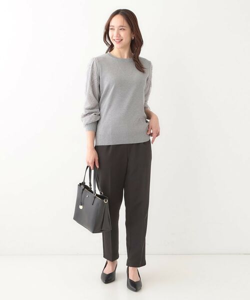 SHOO・LA・RUE / シューラルー ニット・セーター | 【S-LL】1枚で華やかになる お袖レースドッキングニット | 詳細3