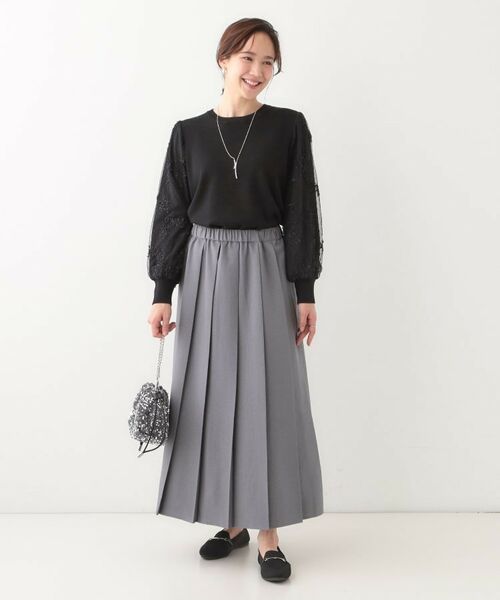 SHOO・LA・RUE / シューラルー ニット・セーター | 【S-LL】1枚で華やかになる お袖レースドッキングニット | 詳細7