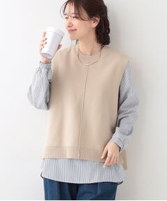 SHOO・LA・RUE / シューラルー その他トップス | 【S-LL/2点セット】着回し自在 ニットベスト＋フレアブラウス