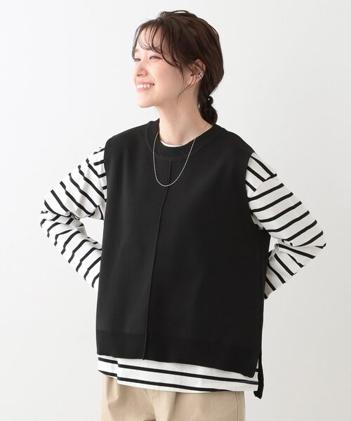 SHOO・LA・RUE / シューラルー その他トップス | 【S-LL/2点セット】着回し自在 ニットベスト+フレアブラウス | 詳細11