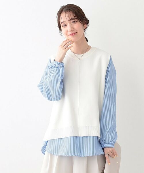 SHOO・LA・RUE / シューラルー その他トップス | 【S-LL/2点セット】着回し自在 ニットベスト+フレアブラウス | 詳細16