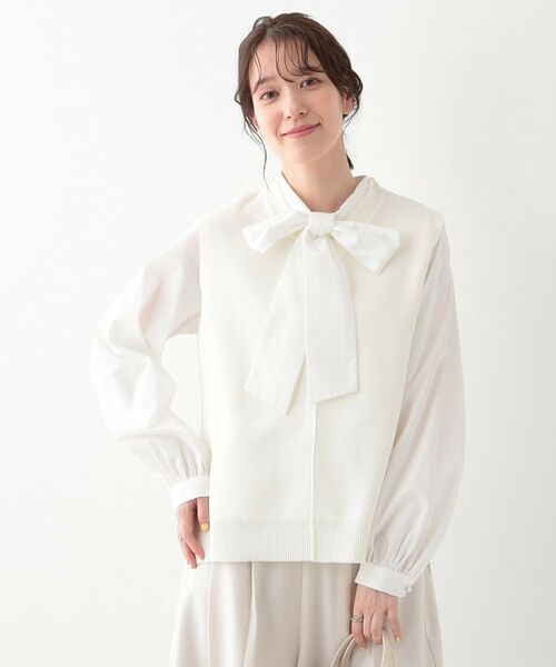 SHOO・LA・RUE / シューラルー その他トップス | 【S-LL/2点セット】着回し自在 ニットベスト+フレアブラウス | 詳細19
