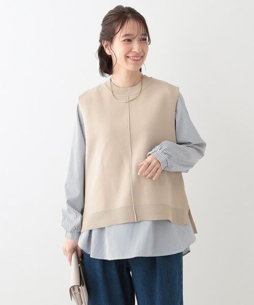 SHOO・LA・RUE / シューラルー その他トップス | 【S-LL/2点セット】着回し自在 ニットベスト+フレアブラウス | 詳細24
