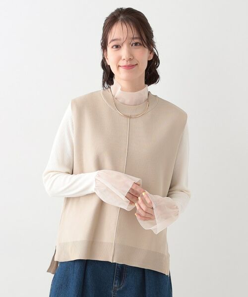 SHOO・LA・RUE / シューラルー その他トップス | 【S-LL/2点セット】着回し自在 ニットベスト+フレアブラウス | 詳細27