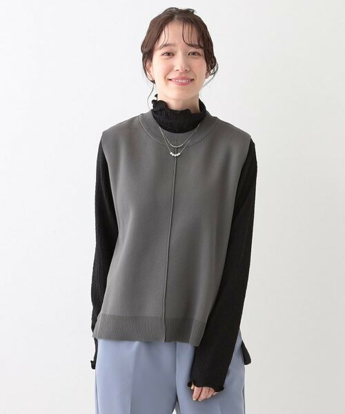 SHOO・LA・RUE / シューラルー その他トップス | 【S-LL/2点セット】着回し自在 ニットベスト+フレアブラウス | 詳細3