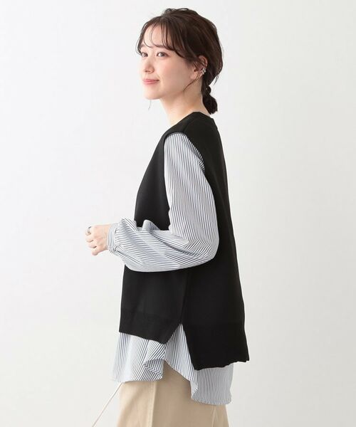 SHOO・LA・RUE / シューラルー その他トップス | 【S-LL/2点セット】着回し自在 ニットベスト+フレアブラウス | 詳細9