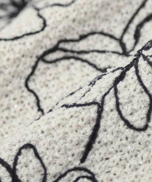 SHOO・LA・RUE / シューラルー ニット・セーター | 【S-LL】花柄刺繍ブークレニット | 詳細12