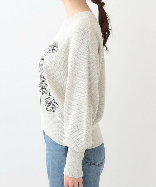 SHOO・LA・RUE / シューラルー ニット・セーター | 【S-LL】花柄刺繍ブークレニット | 詳細14