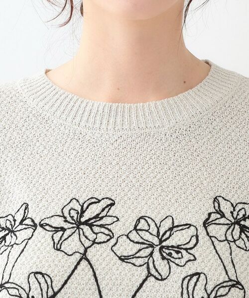 SHOO・LA・RUE / シューラルー ニット・セーター | 【S-LL】花柄刺繍ブークレニット | 詳細16
