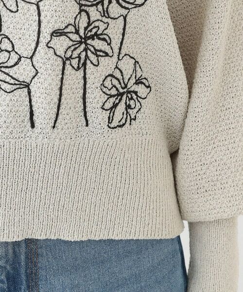 SHOO・LA・RUE / シューラルー ニット・セーター | 【S-LL】花柄刺繍ブークレニット | 詳細18