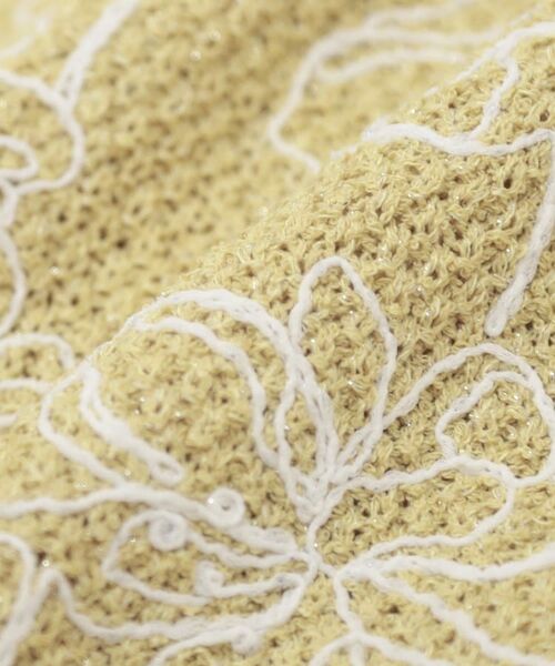 SHOO・LA・RUE / シューラルー ニット・セーター | 【S-LL】花柄刺繍ブークレニット | 詳細8