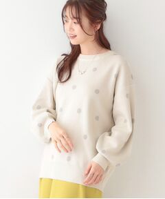 SHOO・LA・RUE / シューラルー ニット・セーター | 【S-LL】ドット柄が目を惹く ゆったりニット