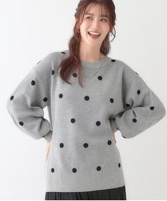 SHOO・LA・RUE / シューラルー ニット・セーター | 【S-LL】ドット柄が目を惹く ゆったりニット