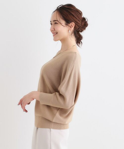 SHOO・LA・RUE / シューラルー ニット・セーター | カジュアルにもきれいめにも ガーター編み 7分袖ドルマンニット | 詳細13