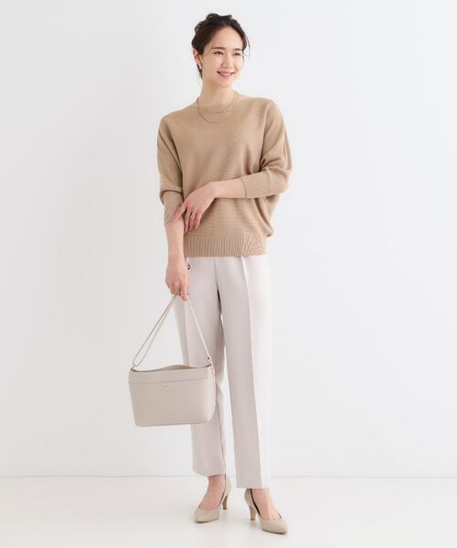 SHOO・LA・RUE / シューラルー ニット・セーター | カジュアルにもきれいめにも ガーター編み 7分袖ドルマンニット | 詳細14