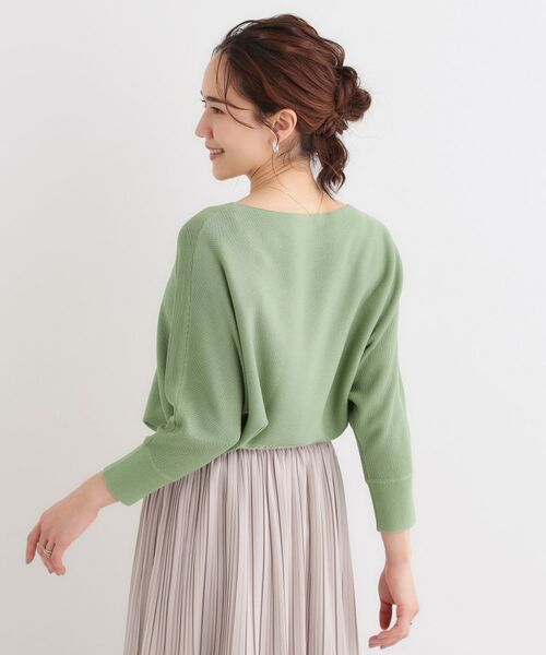 SHOO・LA・RUE / シューラルー ニット・セーター | カジュアルにもきれいめにも ガーター編み 7分袖ドルマンニット | 詳細5