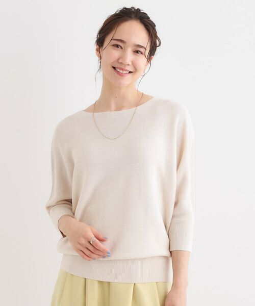 SHOO・LA・RUE / シューラルー ニット・セーター | カジュアルにもきれいめにも ガーター編み 7分袖ドルマンニット | 詳細8