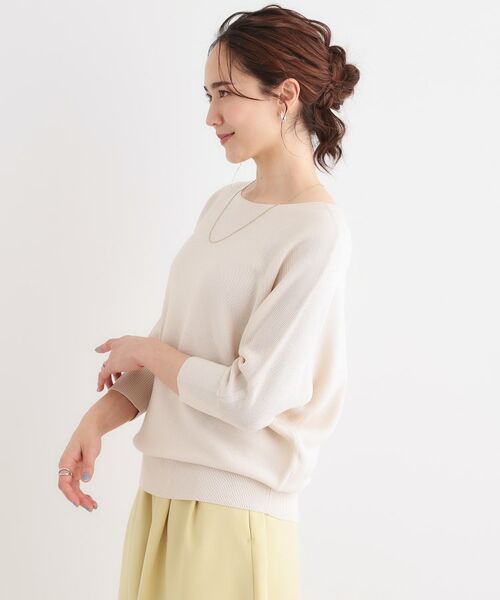SHOO・LA・RUE / シューラルー ニット・セーター | カジュアルにもきれいめにも ガーター編み 7分袖ドルマンニット | 詳細9