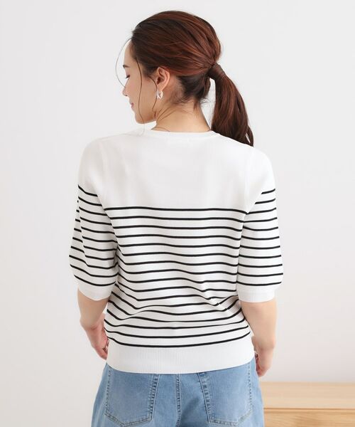 SHOO・LA・RUE / シューラルー ニット・セーター | 【高レビュー/洗える/S-LL】季節の変わり目から活躍 多機能 5分袖ニット | 詳細10