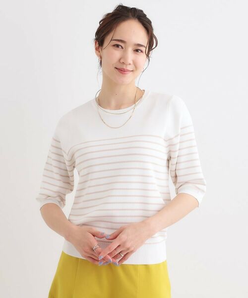 SHOO・LA・RUE / シューラルー ニット・セーター | 【高レビュー/洗える/S-LL】季節の変わり目から活躍 多機能 5分袖ニット | 詳細13