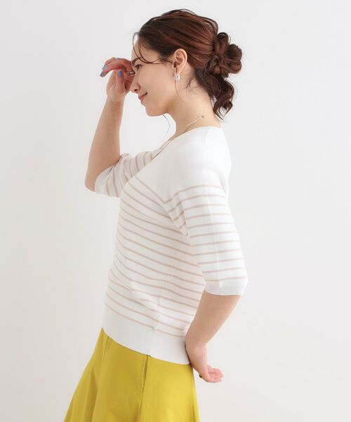 SHOO・LA・RUE / シューラルー ニット・セーター | 【高レビュー/洗える/S-LL】季節の変わり目から活躍 多機能 5分袖ニット | 詳細14