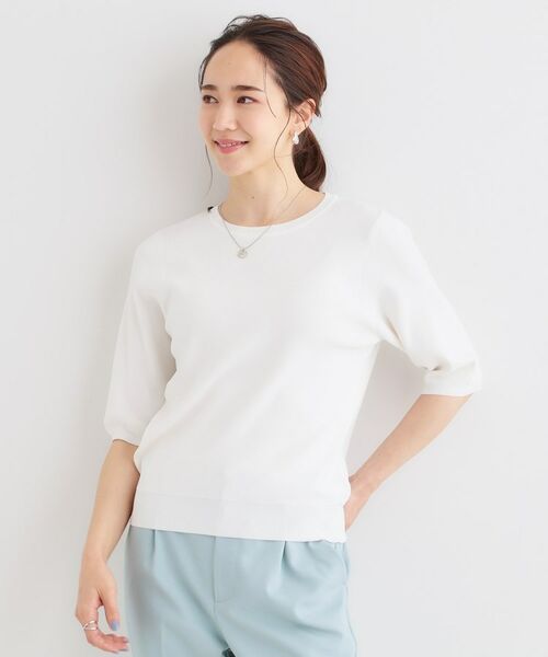 SHOO・LA・RUE / シューラルー ニット・セーター | 【高レビュー/洗える/S-LL】季節の変わり目から活躍 多機能 5分袖ニット | 詳細17