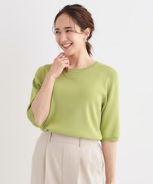 SHOO・LA・RUE / シューラルー ニット・セーター | 【高レビュー/洗える/S-LL】季節の変わり目から活躍 多機能 5分袖ニット | 詳細5