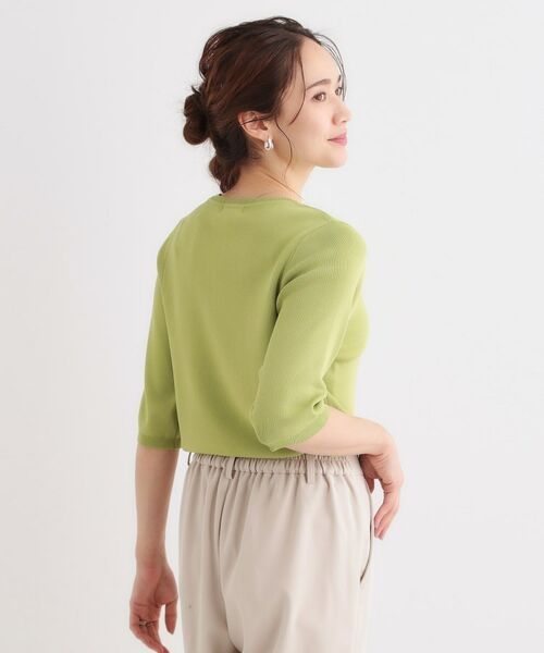 SHOO・LA・RUE / シューラルー ニット・セーター | 【高レビュー/洗える/S-LL】季節の変わり目から活躍 多機能 5分袖ニット | 詳細6
