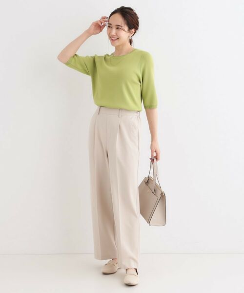 SHOO・LA・RUE / シューラルー ニット・セーター | 【高レビュー/洗える/S-LL】季節の変わり目から活躍 多機能 5分袖ニット | 詳細7