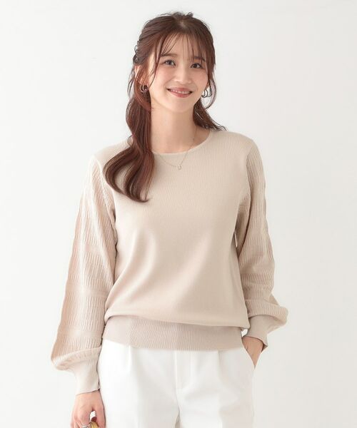 SHOO・LA・RUE / シューラルー ニット・セーター | 【S-LL】大人の上品コーデに お袖編み地切替 デザインニット | 詳細13