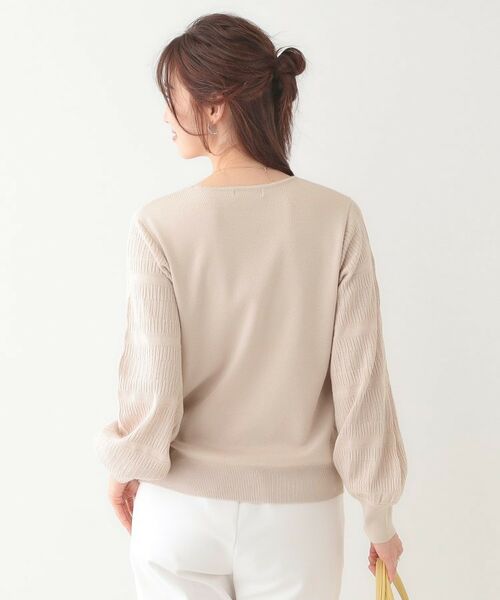 SHOO・LA・RUE / シューラルー ニット・セーター | 【S-LL】大人の上品コーデに お袖編み地切替 デザインニット | 詳細14