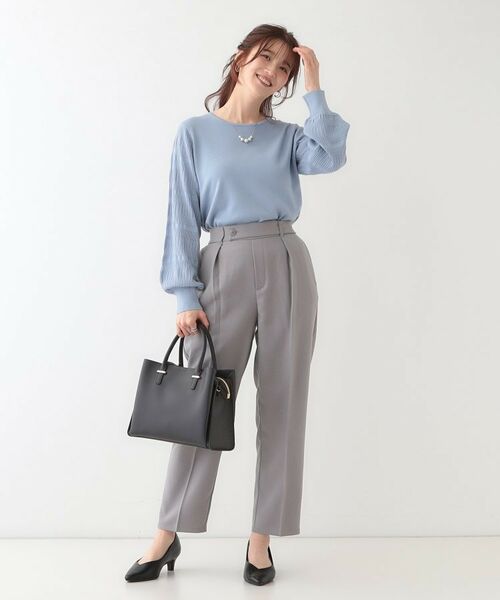 SHOO・LA・RUE / シューラルー ニット・セーター | 【S-LL】大人の上品コーデに お袖編み地切替 デザインニット | 詳細3