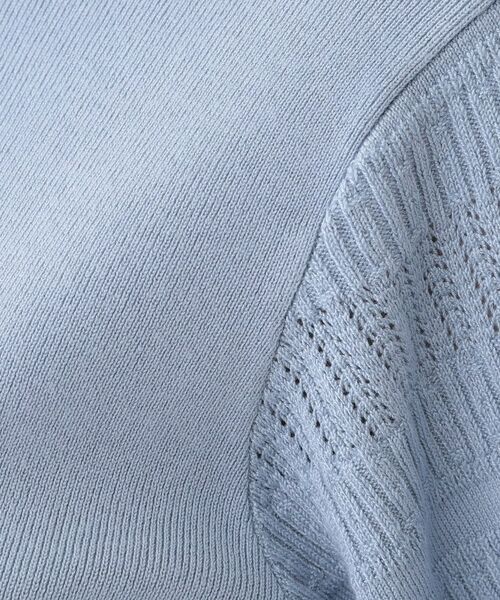 SHOO・LA・RUE / シューラルー ニット・セーター | 【S-LL】大人の上品コーデに お袖編み地切替 デザインニット | 詳細4