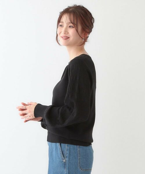 SHOO・LA・RUE / シューラルー ニット・セーター | 【S-LL】大人の上品コーデに お袖編み地切替 デザインニット | 詳細6
