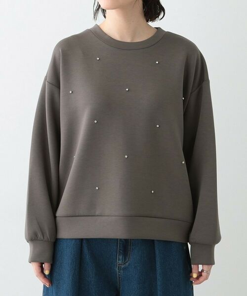 SHOO・LA・RUE / シューラルー カットソー | 【S-LL】もちさら ビジュー付きトップス | 詳細13