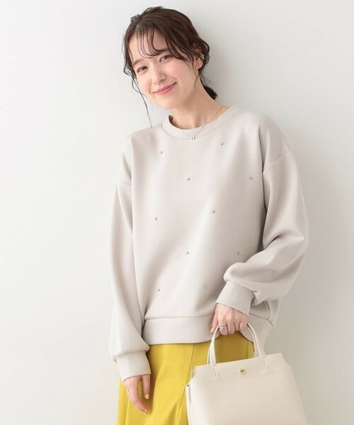 SHOO・LA・RUE / シューラルー カットソー | 【S-LL】もちさら ビジュー付きトップス | 詳細5